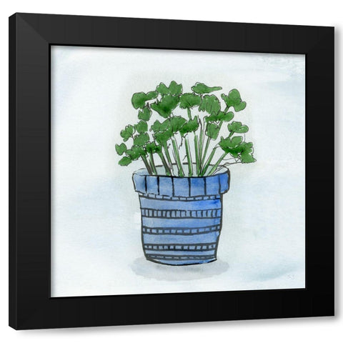 Post of Herbs I Black Modern Wood Framed Art Print with Double Matting by Jill, Susan