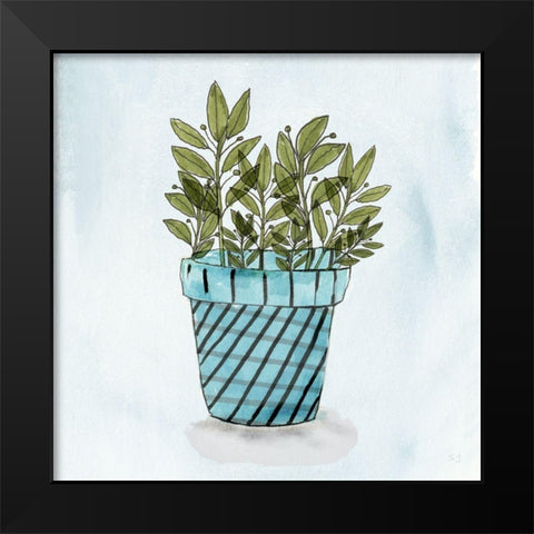 Pot of Herbs IV Black Modern Wood Framed Art Print by Jill, Susan