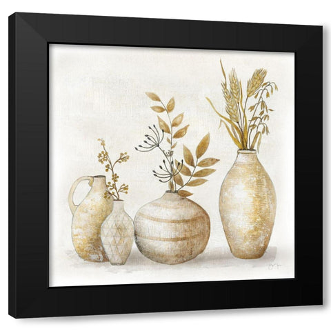 Summer Meadow Picks Black Modern Wood Framed Art Print with Double Matting by Tava Studios