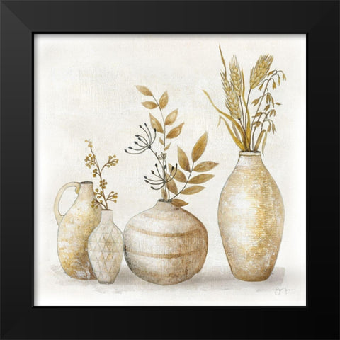 Summer Meadow Picks Black Modern Wood Framed Art Print by Tava Studios