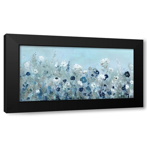 Teal Light Garden Black Modern Wood Framed Art Print by Swatland, Sally