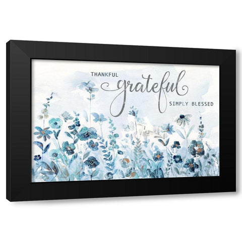 Glittering Meadow Black Modern Wood Framed Art Print by Swatland, Sally