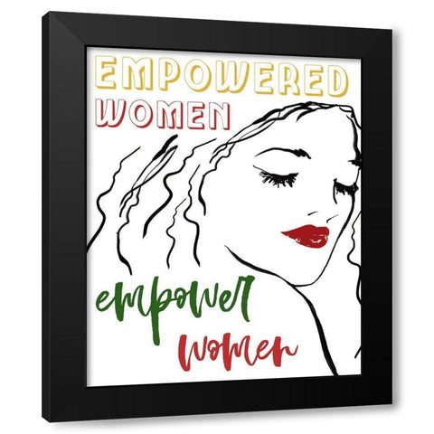 Empowered Women Black Modern Wood Framed Art Print with Double Matting by Robinson, Carol