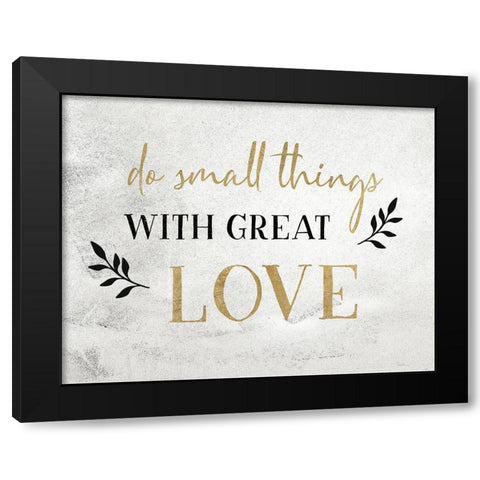 Small Things Gold Black Modern Wood Framed Art Print by Carpentieri, Natalie