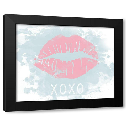 XOXO in Color Black Modern Wood Framed Art Print by Carpentieri, Natalie