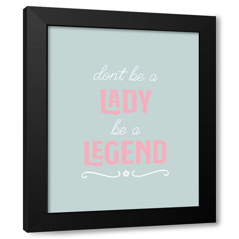 Lady Legend Black Modern Wood Framed Art Print by Designs, CAD