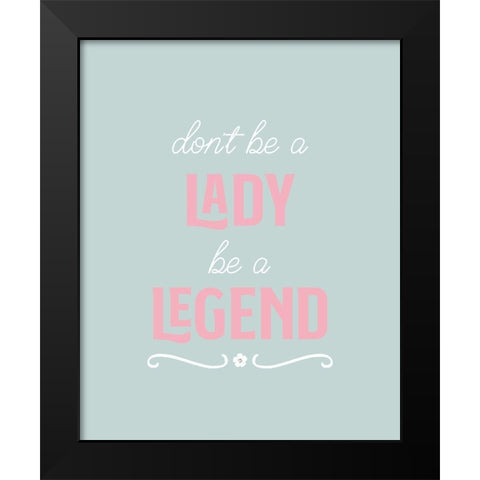 Lady Legend Black Modern Wood Framed Art Print by Designs, CAD
