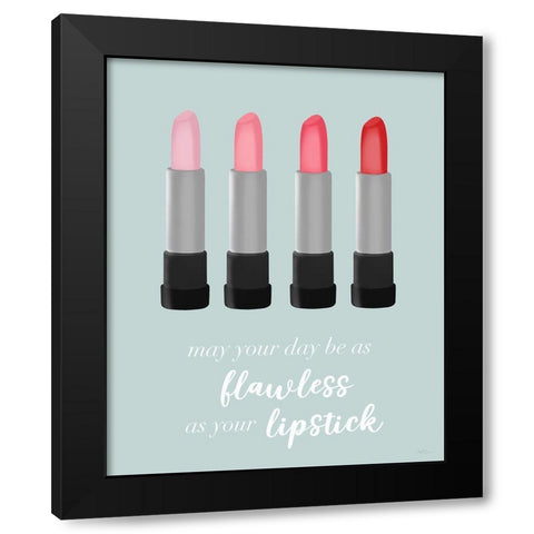 Flawless Lipstick Black Modern Wood Framed Art Print with Double Matting by Carpentieri, Natalie
