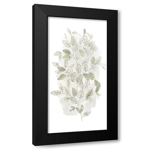 Leafy Branch I Black Modern Wood Framed Art Print by Finn, Livi