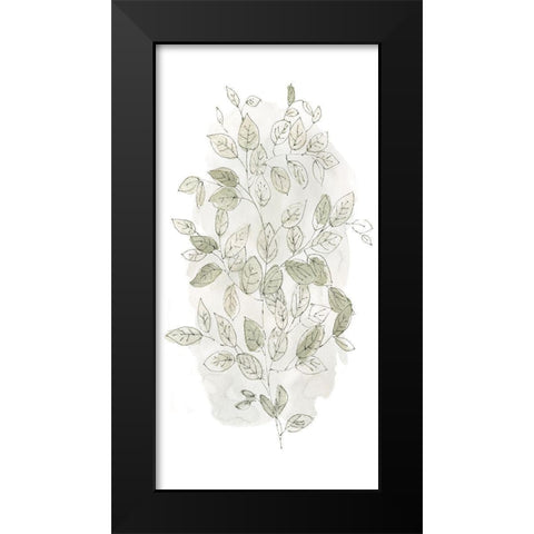 Leafy Branch I Black Modern Wood Framed Art Print by Finn, Livi
