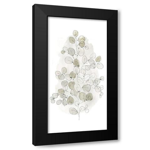 Leafy Branch II Black Modern Wood Framed Art Print by Finn, Livi