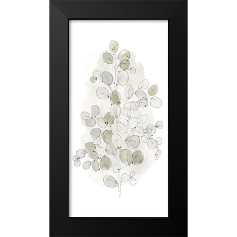 Leafy Branch II Black Modern Wood Framed Art Print by Finn, Livi