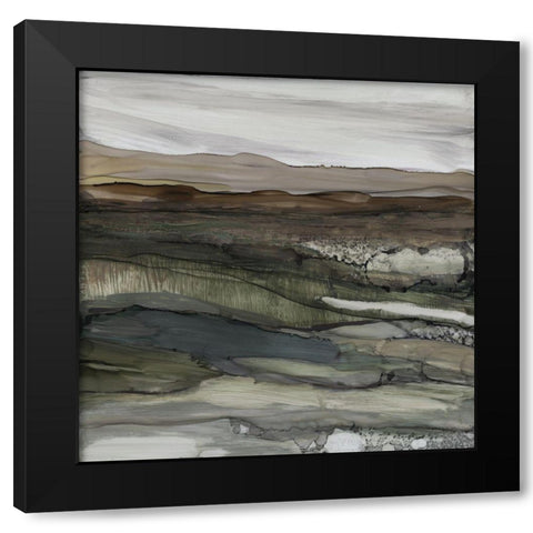 Terra Stratus I Black Modern Wood Framed Art Print with Double Matting by Robinson, Carol