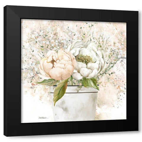 Charming Bouquet I Black Modern Wood Framed Art Print with Double Matting by Robinson, Carol