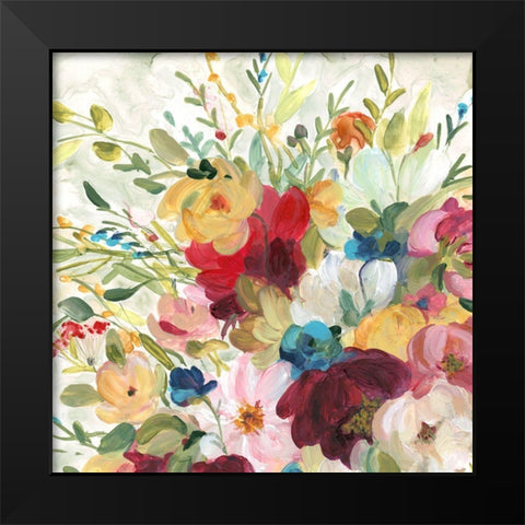 Garden Party Black Modern Wood Framed Art Print by Robinson, Carol