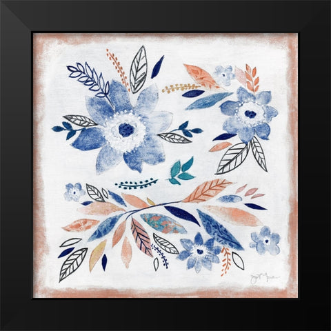 La Fleur I Black Modern Wood Framed Art Print by Tava Studios