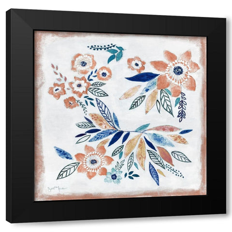 La Fleur II Black Modern Wood Framed Art Print by Tava Studios