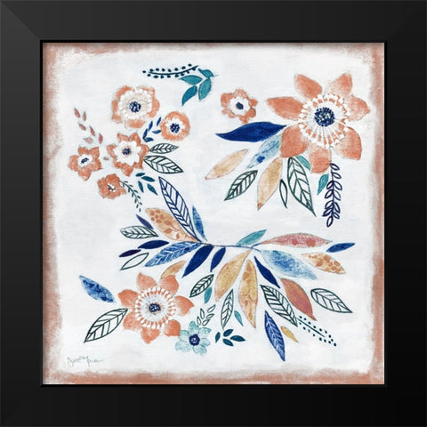 La Fleur II Black Modern Wood Framed Art Print by Tava Studios