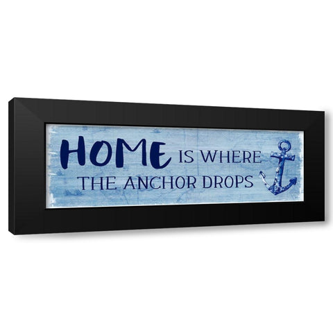 Where the Anchor Drops Black Modern Wood Framed Art Print with Double Matting by Jill, Susan