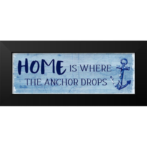 Where the Anchor Drops Black Modern Wood Framed Art Print by Jill, Susan