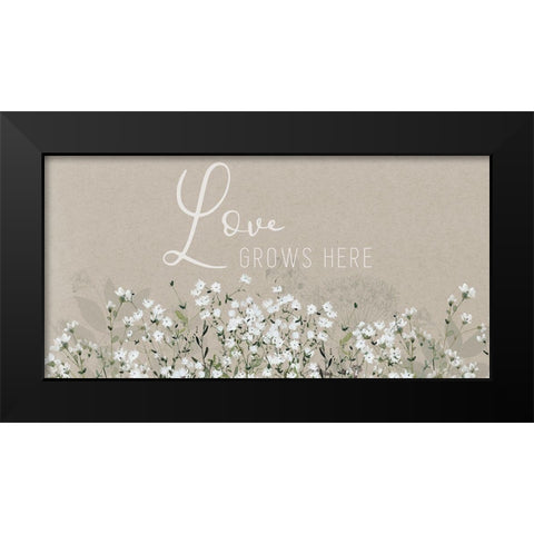 Bouquet of Love Black Modern Wood Framed Art Print by Finn, Livi