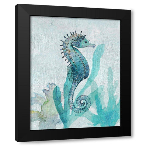Seahorse I Black Modern Wood Framed Art Print by Jill, Susan