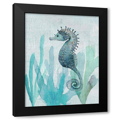 Seahorse II Black Modern Wood Framed Art Print by Jill, Susan