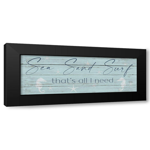 Sea-Sand-Surf Black Modern Wood Framed Art Print with Double Matting by Jill, Susan