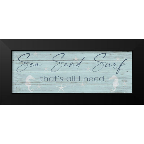 Sea-Sand-Surf Black Modern Wood Framed Art Print by Jill, Susan