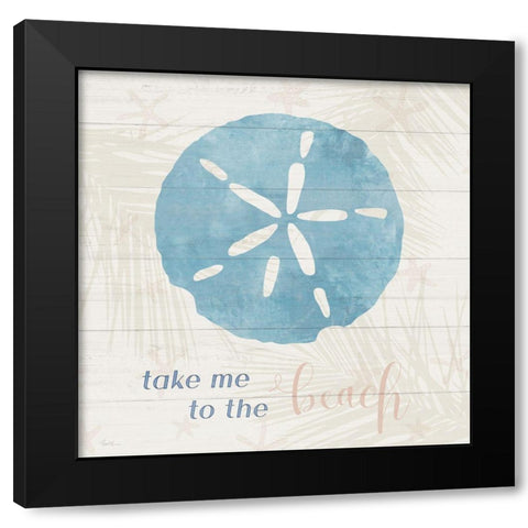 To the Beach Black Modern Wood Framed Art Print with Double Matting by Carpentieri, Natalie