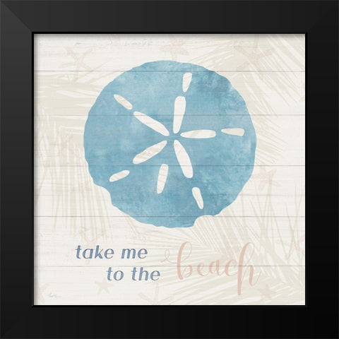 To the Beach Black Modern Wood Framed Art Print by Carpentieri, Natalie