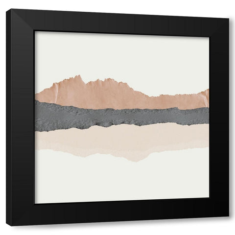 Subtle Landscape Black Modern Wood Framed Art Print by Santiago, Daniela