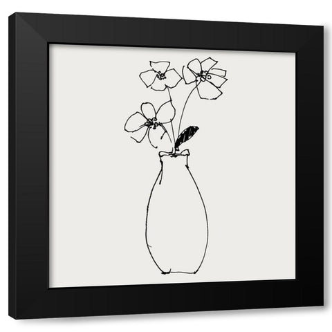 Boho Arrangement Sketch I Black Modern Wood Framed Art Print with Double Matting by Swatland, Sally