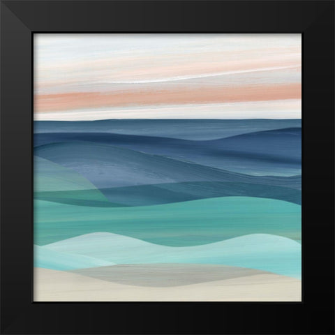 Shifting Seaside II Black Modern Wood Framed Art Print by Robinson, Carol