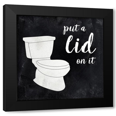 Put a Lid on it Black Modern Wood Framed Art Print with Double Matting by CAD Designs