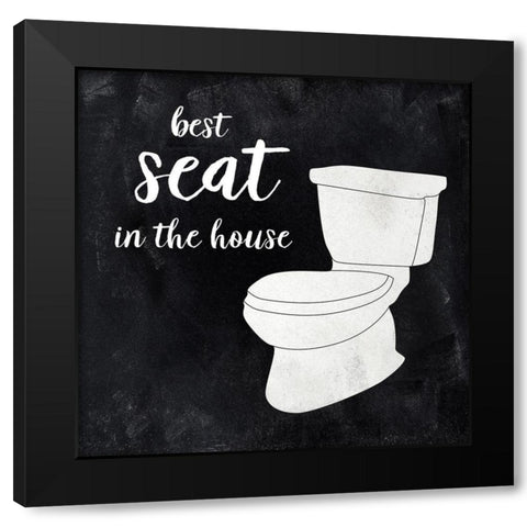 Best Seat in the House Black Modern Wood Framed Art Print by CAD Designs