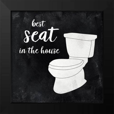 Best Seat in the House Black Modern Wood Framed Art Print by CAD Designs