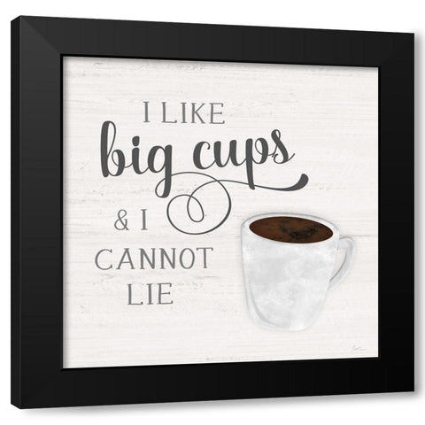 Big Cups Black Modern Wood Framed Art Print by Carpentieri, Natalie