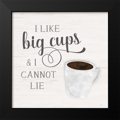 Big Cups Black Modern Wood Framed Art Print by Carpentieri, Natalie
