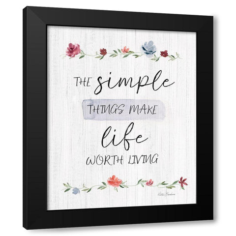 The Simple Things Black Modern Wood Framed Art Print by Brockmon, Kristen