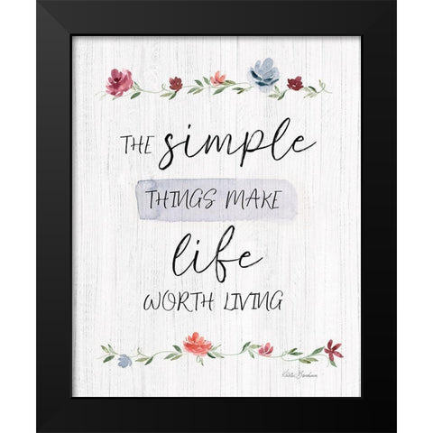 The Simple Things Black Modern Wood Framed Art Print by Brockmon, Kristen