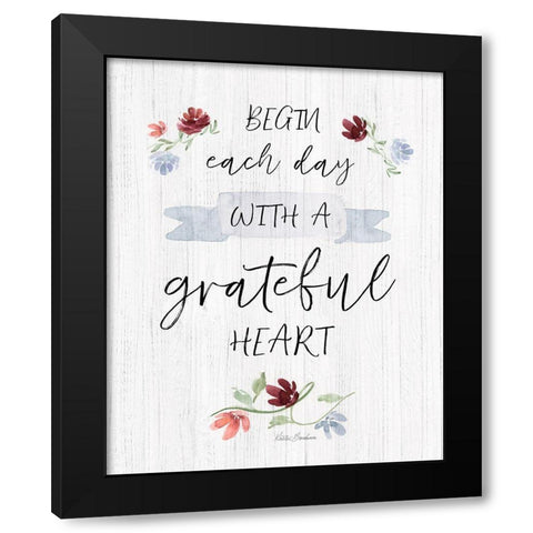 Grateful Heart Black Modern Wood Framed Art Print with Double Matting by Brockmon, Kristen