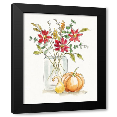 Simple Harvest I Black Modern Wood Framed Art Print with Double Matting by Nan