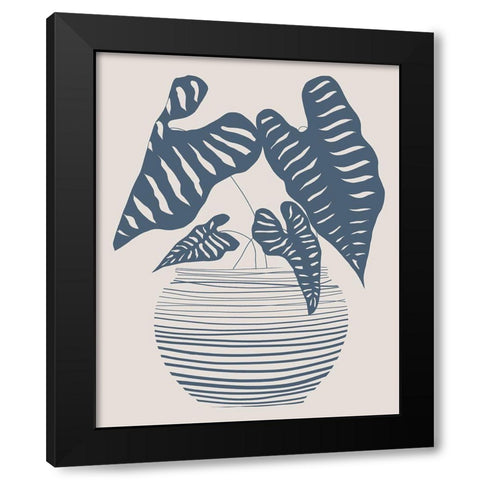 Wired in Monochrome I Black Modern Wood Framed Art Print by Santiago, Daniela