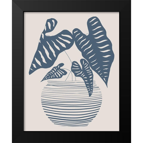 Wired in Monochrome I Black Modern Wood Framed Art Print by Santiago, Daniela