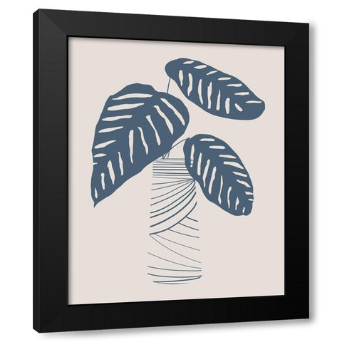 Wired in Monochrome II Black Modern Wood Framed Art Print by Santiago, Daniela