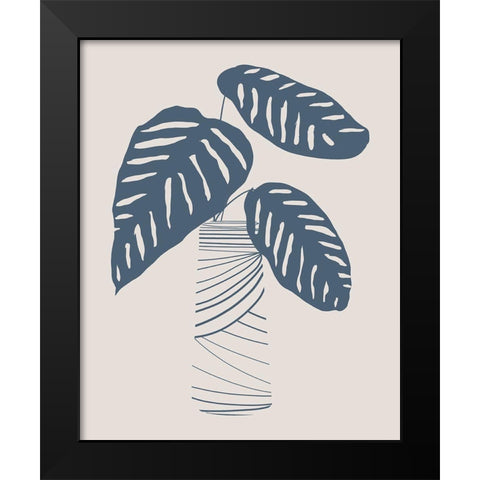 Wired in Monochrome II Black Modern Wood Framed Art Print by Santiago, Daniela