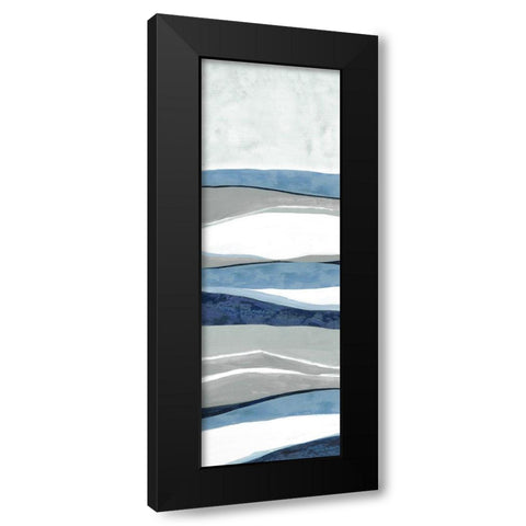 Blue Panorama I Black Modern Wood Framed Art Print with Double Matting by Tava Studios