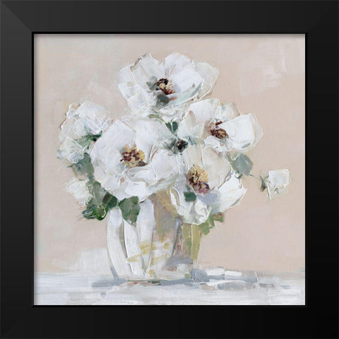 Soft Whites II Black Modern Wood Framed Art Print by Swatland, Sally