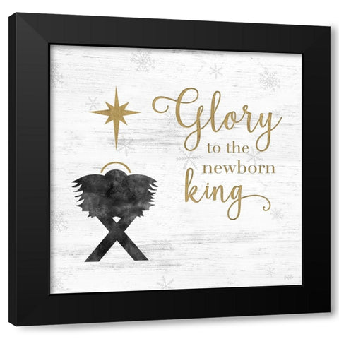 Newborn King Black Modern Wood Framed Art Print with Double Matting by Carpentieri, Natalie